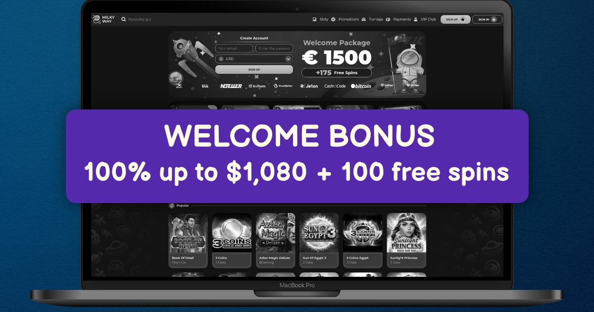 MilkiWay Casino banner